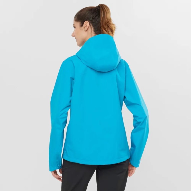 Salomon Outline GTX 2.5L Women's Shell Jackets Turquoise | CA 65Y89